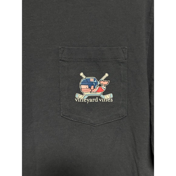 Vineyard Vines Kids Long Sleeve T Shirt Hockey Whale Graphic Navy Blue XL 18 - Picture 2 of 6